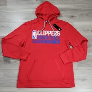 LA Clippers Sweater Men's Medium Red Pullover Hoodie Sweatshirt Long Sleeve New
